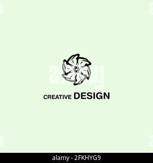 Einzigartiges Kreatives Logo Abstrakte Vektor-Design-Kunst Stock Vektor