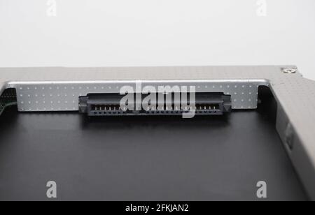 SATA-Anschluss für Computer-Festplatten- oder ssd-Anschluss Stockfoto