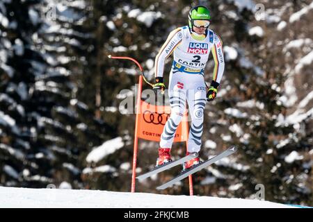 Cortina d'Ampezzo, Italien 13. Februar 2021: SANDER Andreas (GER) tritt beim FIS ALPINE SKI WORLD CHAMPIONSHIPS 2021 Men's Downhill Training an Stockfoto