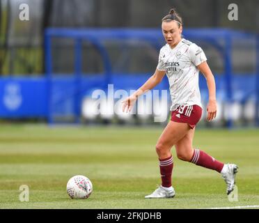 Liverpool, Großbritannien. Mai 2021. Caitlin Foord (19 Arsenal) während des Barclays FA Womens Super League-Spiels zwischen Everton und Arsenal im Walton Hall Park in Liverpool, England. Kredit: SPP Sport Pressefoto. /Alamy Live News Stockfoto