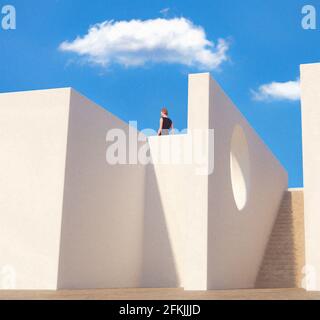 Simplistic Architecture - Digitale Malerei Stockfoto