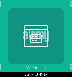 Web-Browser-Vektor-Symbol lineares Symbol.Linie mit bearbeitbarer Kontur Stock Vektor