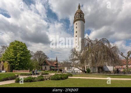 Mittelalterliche Burg Hoechster in Frankfurt Hoechst, Deutschland Stockfoto