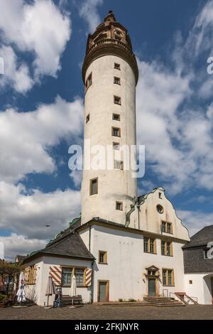 Mittelalterliche Burg Hoechster in Frankfurt Hoechst, Deutschland Stockfoto