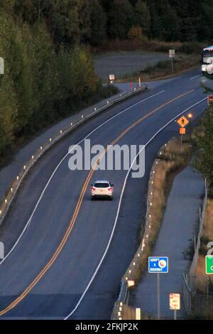 Seward Highway – Abendszene in der Nähe von Anchorage, Alaska, USA Stockfoto