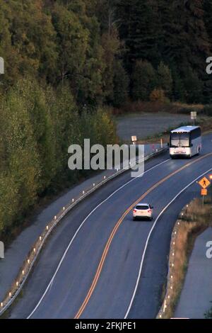 Seward Highway – Abendszene in der Nähe von Anchorage, Alaska, USA Stockfoto