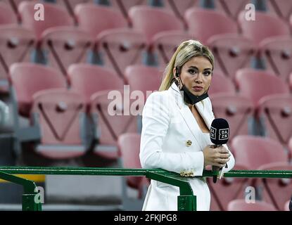 Mailand, Italien. Mai 2021. Diletta Leotta von DAZN Italia gesehen während der italienischen Serie A Fußballspiel zwischen AC Mailand und Benevento Calcio 2020/21 im Stadio Giuseppe Meazza.Endergebnis; AC Mailand 2:0 Benevento Calcio. (Foto: Fabrizio Carabelli/SOPA Images/Sipa USA) Quelle: SIPA USA/Alamy Live News Stockfoto