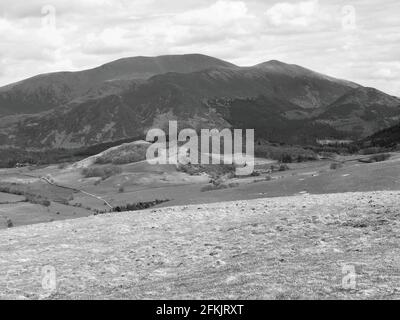 Die Skiddaw-Strecke von Ling Fell, Lake District National Park, Cumbria, England, Vereinigtes Königreich Stockfoto