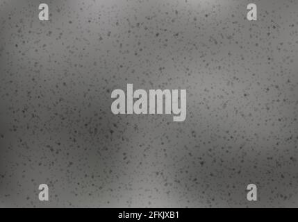 Abstrakte schwarze kleine kleine Punkte körniger Staub verstreut Spray Textur auf grauem Hintergrund und Textur. Vektorgrafik Stock Vektor