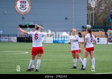 Bromley, Großbritannien. Mai 2021. Lewes-Spieler beim FA Womens Championship-Spiel zwischen Crystal Palace und Lewes in der Hayes Lane in Bromley, England. Kredit: SPP Sport Pressefoto. /Alamy Live News Stockfoto