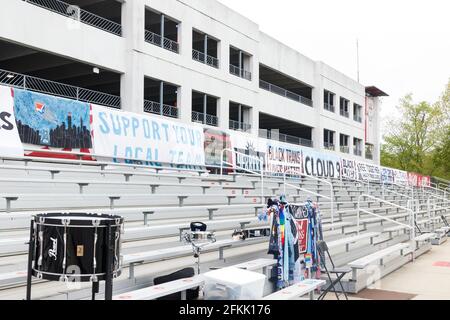 Montclair, Vereinigte Staaten Von Amerika. Mai 2021. Der allgemeine Blick in das Stadion während des Spiels der National Womens Soccer League zwischen Gotham FC und Racing Louisville FC im Pittser Field in Montclair, New Jersey, USA. Kredit: SPP Sport Pressefoto. /Alamy Live News Stockfoto