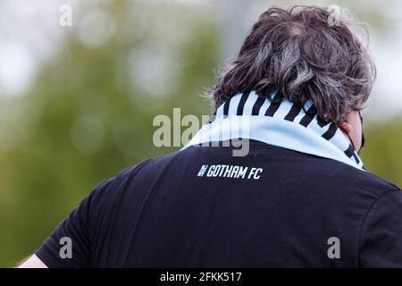 Montclair, Vereinigte Staaten Von Amerika. Mai 2021. Fans besuchen das Spiel der National Womens Soccer League zwischen Gotham FC und Racing Louisville FC im Pittser Field in Montclair, New Jersey, USA. Kredit: SPP Sport Pressefoto. /Alamy Live News Stockfoto