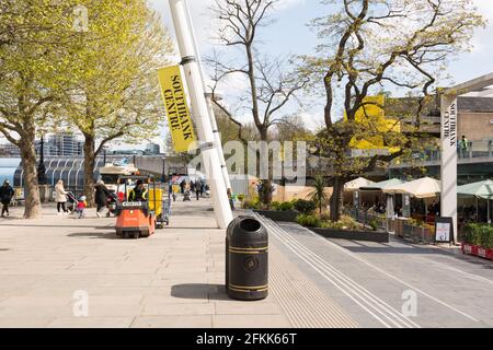 Ein relativ verlassenes Southbank Centre, Waterloo, London, England, Großbritannien Stockfoto