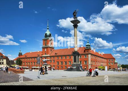 Polen, Warschau, Königliches Schloss und das volumen von Sigismund III, woiwodschaft Masowien. Stockfoto