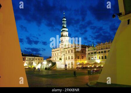 Polen, Zamosc, Rathaus, woiwodschaft Lublin Stockfoto