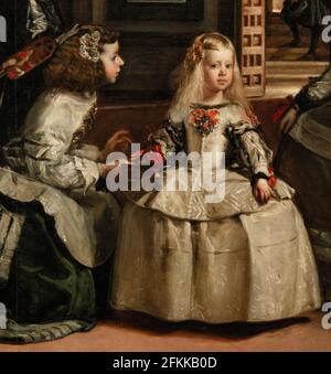 Diego Velazquez, Porträt von Margaret Theresa - Infantin Margarita Teresa, Detal from: The Maids of Honor - Las Meninas, 1656, Öl auf Leinwand, Prado Mu Stockfoto