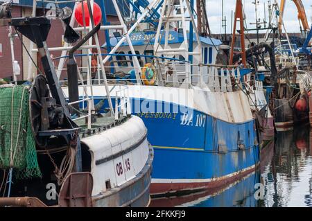 Troon, Schottland, Großbritannien. Mai 2021. UK Wetter: Fischerboote in Troon Harbour. Kredit: Skully/Alamy Live Nachrichten Stockfoto