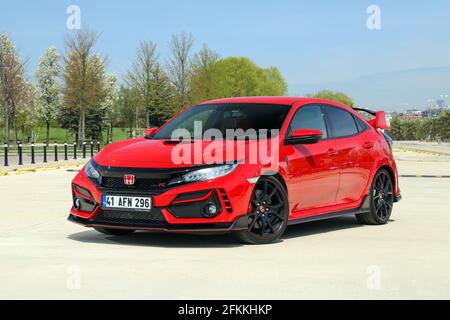 Der Honda Civic ist eine von Honda hergestellte Modellreihe. Das Design der Type R Modelle war ursprünglich auf die Rennbedingungen ausgerichtet. Stockfoto