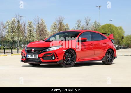 Der Honda Civic ist eine von Honda hergestellte Modellreihe. Das Design der Type R Modelle war ursprünglich auf die Rennbedingungen ausgerichtet. Stockfoto