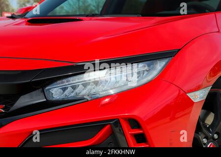 Der Honda Civic ist eine von Honda hergestellte Modellreihe. Das Design der Type R Modelle war ursprünglich auf die Rennbedingungen ausgerichtet. Stockfoto