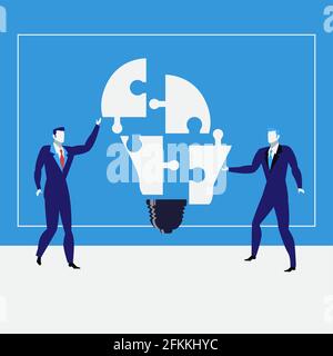 Geschäftsleute schaffen Ideen, Vektor-Illustration Stock Vektor