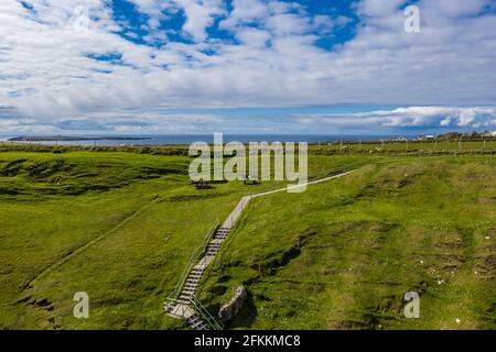 Luftaufnahme des Silver Strand in der Grafschaft Donegal - Irland.. Stockfoto