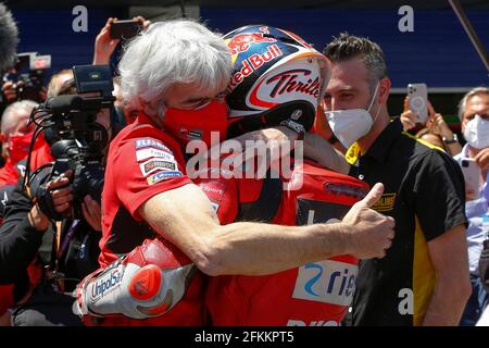 Jerez, Spanien. Mai 2021. Rennen für den MotoGP Grand Prix Red Bull of Spain auf der Rennstrecke in Jerez, Spanien 1. Mai 2021 in Bild: Australien Jack Miller Carreras del Gran Premio Red Bull de España de MotoGP en el Circuito de Jerez, España, 1 de Mayo de 2021 POOL/ MotoGP.com/Cordon die Pressebilder sind nur für den redaktionellen Gebrauch bestimmt. Obligatorischer Kredit: © motogp.com Kredit: CORDON PRESS/Alamy Live News Stockfoto