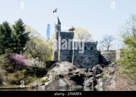 Schloss Belvedere, Central Park, New York Stockfoto