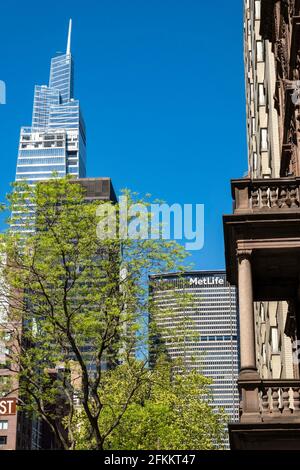 One Vanderbilt ist ein Supertall, wie man es von der Park Avenue in Murry Hill, NYC, USA, sieht Stockfoto