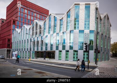 22 Handyside Street Kings Cross London - Teil der Kings Cross Sanierung. Neues 3-stöckiges Bürogebäude, Coffey Architects, 2020. Stockfoto