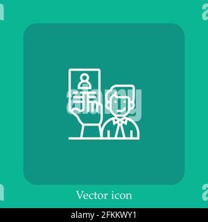 Rekrutieren Vektor-Symbol lineares Symbol.Linie mit editierbarer Kontur Stock Vektor
