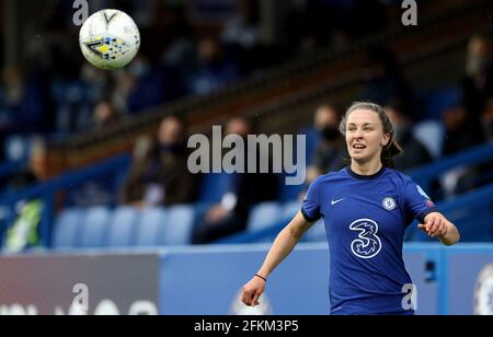 Kington upon Thames, England, 2. Mai 2021. Niamh Charles von Chelsea während des UEFA Women's Champions League-Spiels in Kingsmeadow, Kington upon Thames. Bildnachweis sollte lauten: Paul Terry / Sportimage Kredit: Sportimage/Alamy Live News Stockfoto