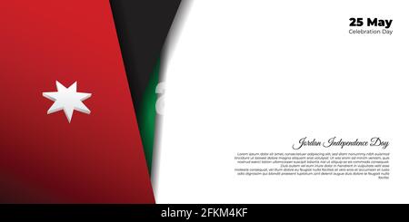 Jordan Independence Day Hintergrund-Design. Gute Vorlage für Band nationalen Tag Stock Vektor