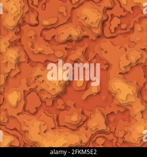 Abstrakter Hintergrund mit Papiereffekt. Papier geschnitten gewellte 3d-Schichten orange gelb Verlauf. Topografische Karte. Origami-Vektorgrafik. Einfache Bearbeitung der Vorlage Stock Vektor