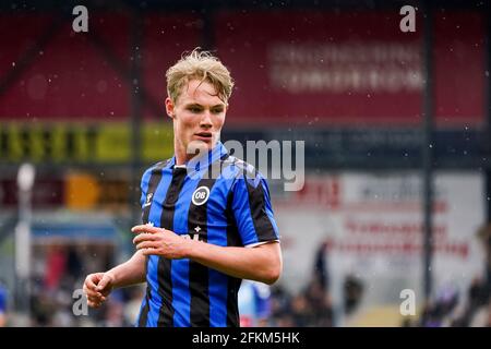 Haderslev, Dänemark. Mai 2021. Max Fenger (15) von Odense Boldklub beim 3F Superliga-Spiel zwischen Soenderjyske und Odense Boldklub im Sydbank Park in Haderslev. (Foto: Gonzales Photo/Alamy Live News Stockfoto