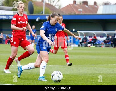 Kingston upon Thames, Großbritannien. Februar 2018. KINGSTON UPON THAMES, Großbritannien, MAI 02: Die Chelsea-Damen Fran Kirby während des Halbfinales der Champions League zwischen den Damen Chelsea Women und FC Bayern München am 02. Mai 2021 in Kingsmeadow, Kingston upon Thames Credit: Action Foto Sport/Alamy Live News Stockfoto