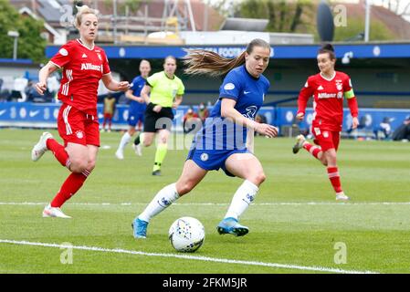 Kingston upon Thames, Großbritannien. Februar 2018. KINGSTON UPON THAMES, Großbritannien, MAI 02: Die Chelsea-Damen Fran Kirby während des Halbfinales der Champions League zwischen den Damen Chelsea Women und FC Bayern München am 02. Mai 2021 in Kingsmeadow, Kingston upon Thames Credit: Action Foto Sport/Alamy Live News Stockfoto