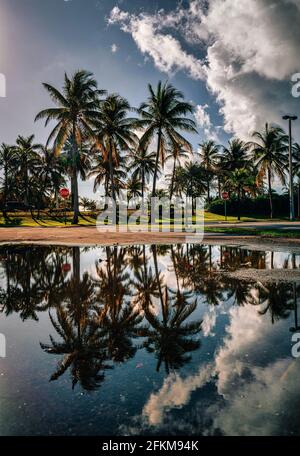 Tropischer Ort sonnigen Inseln Strand florida Reflexionen Wasser Stockfoto
