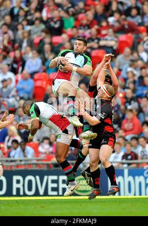 SARACENS V HARLEQUINS IN WEMBLEY. NICK EASTER. 17/4/2010. BILD DAVID ASHDOWN Stockfoto