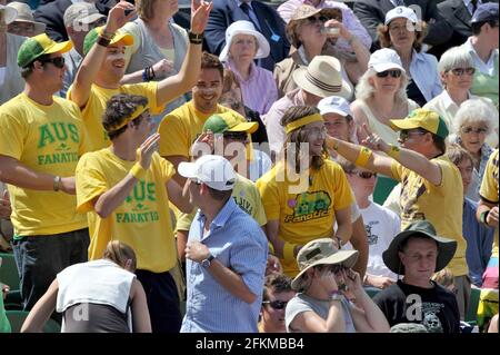 WIMBLEDON 2009 4th TAGE. JUAN MARTIN DEL POTRO V LLEYTON HEWITT. 25/6/09. BILD DAVID ASHDOWN Stockfoto