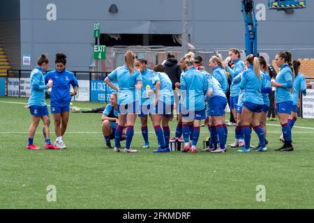 Bromley, Großbritannien. Mai 2021. Crystal Palace Spieler vor dem FA Womens Championship Spiel zwischen Crystal Palace und Lewes in der Hayes Lane in Bromley, England. Kredit: SPP Sport Pressefoto. /Alamy Live News Stockfoto