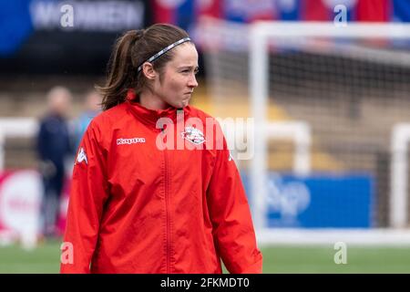 Bromley, Großbritannien. Mai 2021. Megan Mackey (24 Lewes) vor dem FA Womens Championship-Spiel zwischen Crystal Palace und Lewes in der Hayes Lane in Bromley, England. Kredit: SPP Sport Pressefoto. /Alamy Live News Stockfoto