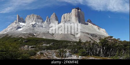 Cuernos del Paine, Valle del Frances, French Valley, Torres del Paine, Nationalpark Torres del Paine, Patagonien, Chile Stockfoto