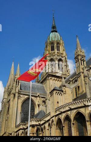 Kathedrale Notre-Dame, Bayeux, Calvados, Basse-Normandie, Frankreich Stockfoto