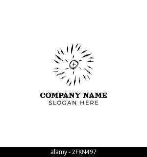 Einfaches Handgezeichnetes Company Vector Logo Design Stock Vektor