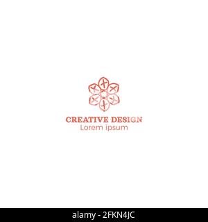 Orange Einfaches Kreatives Design Logo Vektor Stock Vektor