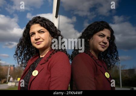 Roza Salih, Regionallistenkandidat für die Region Glasgow, für die Scottish National Party bei den bevorstehenden schottischen Parlamentswahlen am 6. Mai in Glasgow, Schottland, am 12. April 2021. Stockfoto