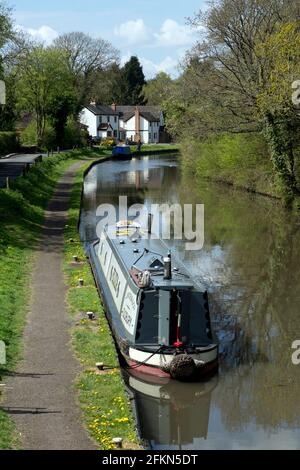 Der Worcester und Birmingham Canal in Hopwood, Worcestershire, England, Großbritannien Stockfoto