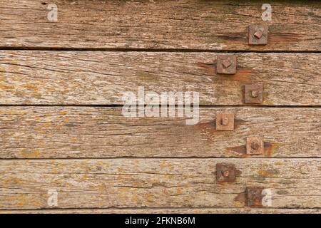 Detail der rustikalen Verteidigung und Groynes am Crosby Beach Merseyside Stockfoto