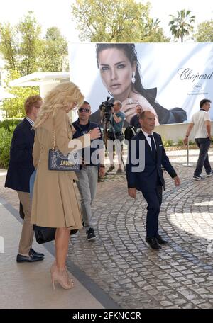 Victoria Silvstedt sah das Martinez Hotel in Cannes verlassen Stockfoto